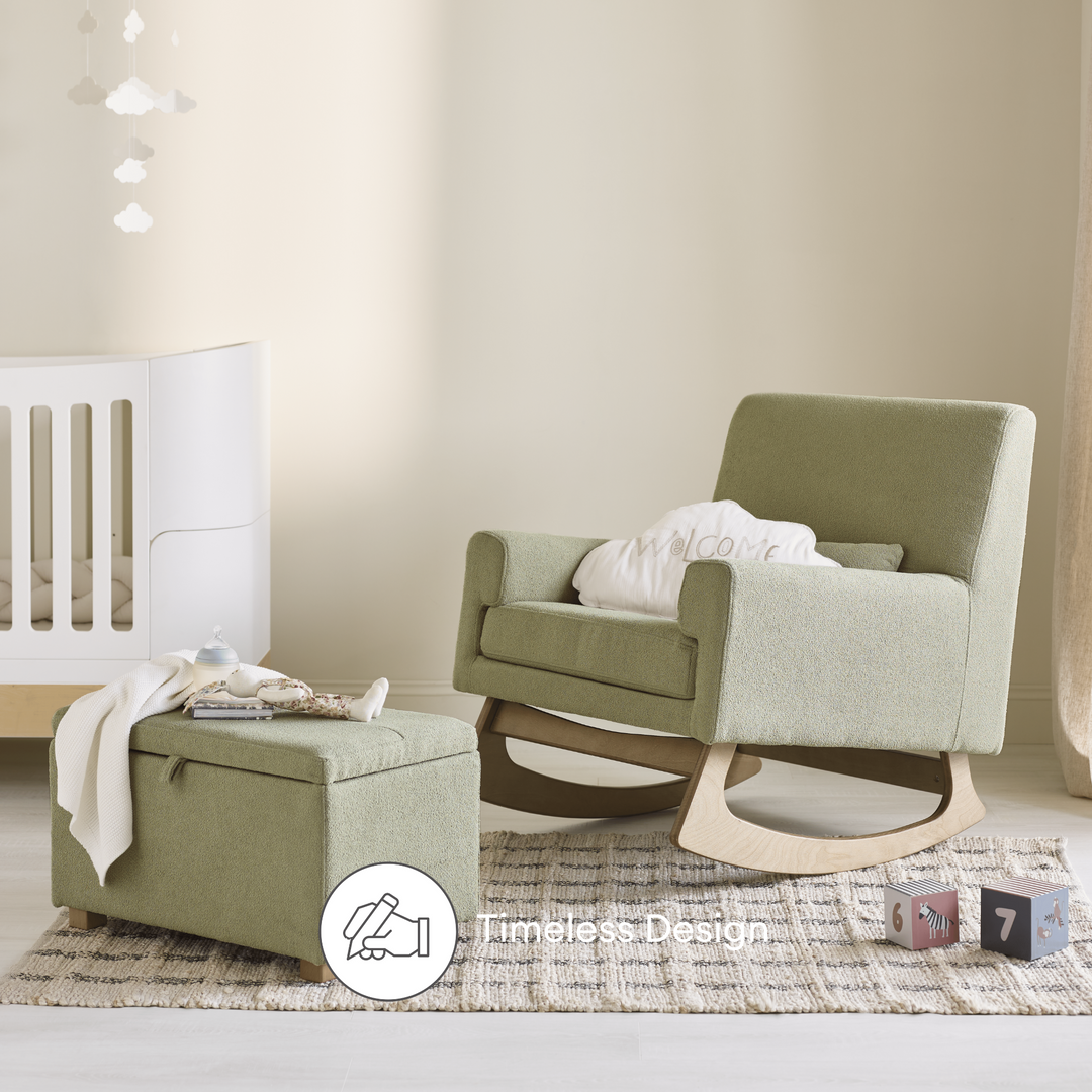 Gaia Baby | Serena Rocking & Nursing Chair and Footstool Set