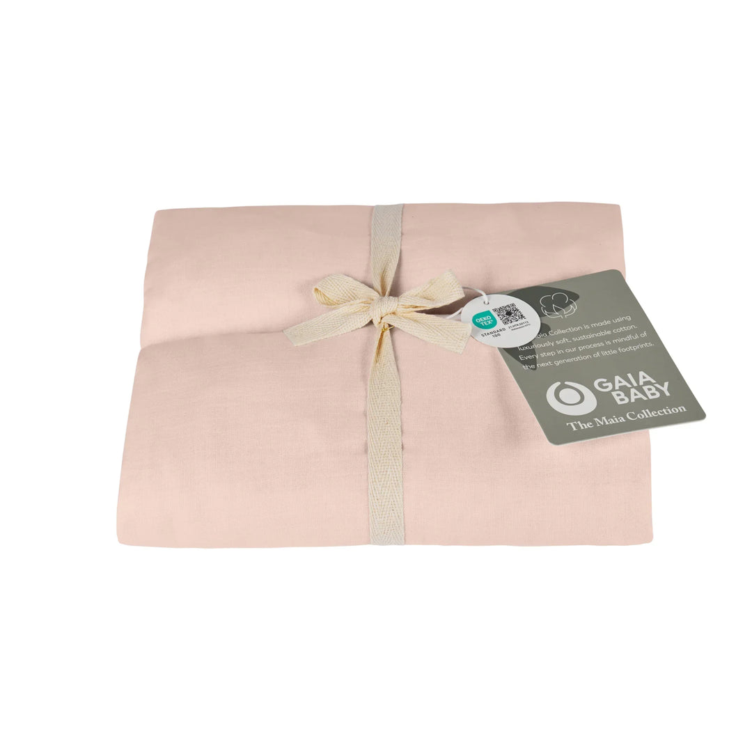 Gaia Baby | Maia Muslin Fitted Sheets 70 x 140 - Blush