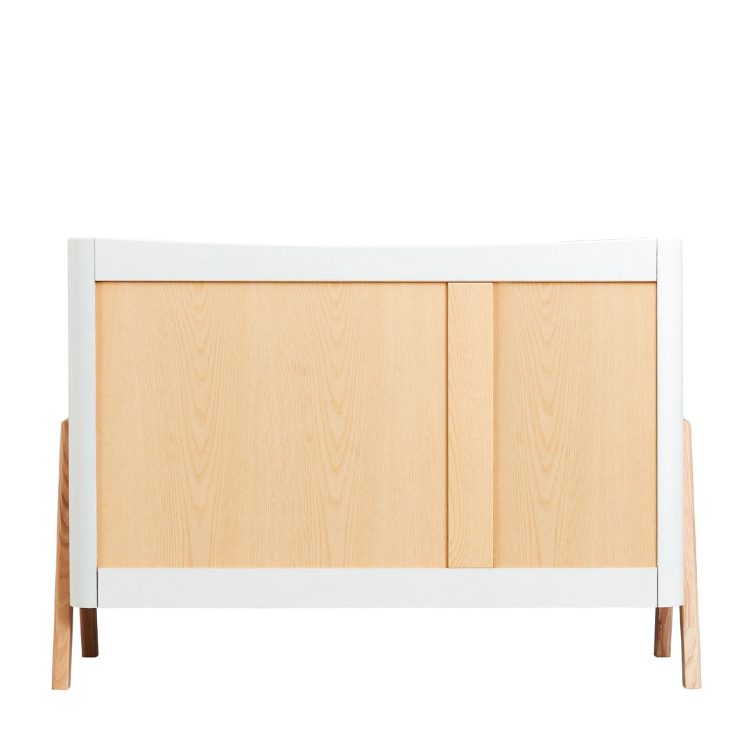 back of the Gaia Baby Hera Dresser Scandi White and Natural