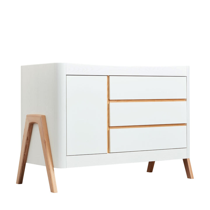 Gaia Baby Hera Dresser Scandi White and Natural