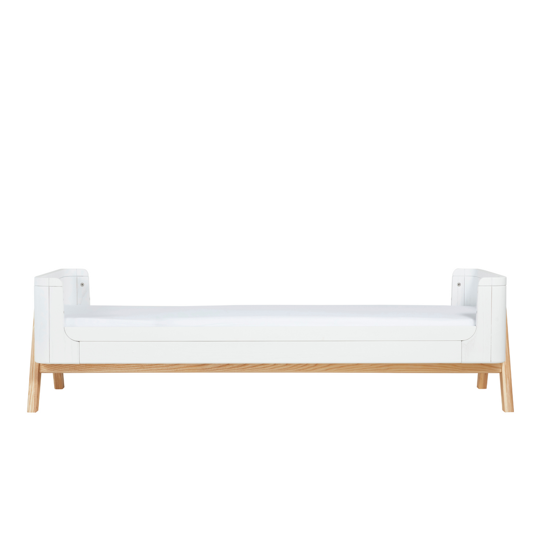 Hera Junior Bed Extension in Scandi White and Natural included as part of Hera Cot Bed making it a Junior Bed