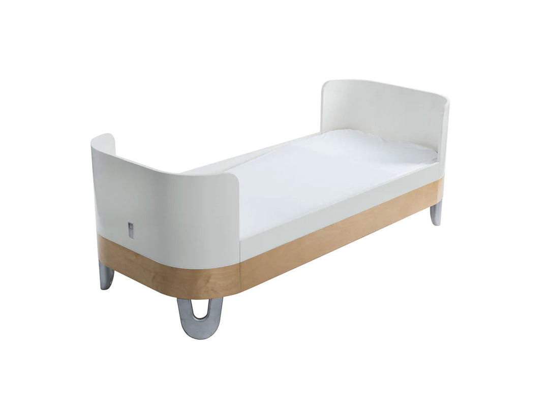 Gaia Baby Junior Bed Extension Kit piece with Serena FIrst Bed. Shows with 25cm extension