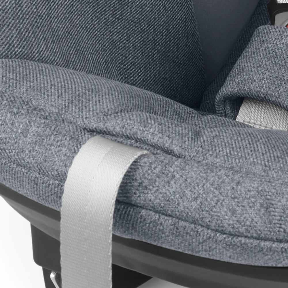 This image is a close up of the weave of the washable fabric used on the Mesa i-Size infant car seat.