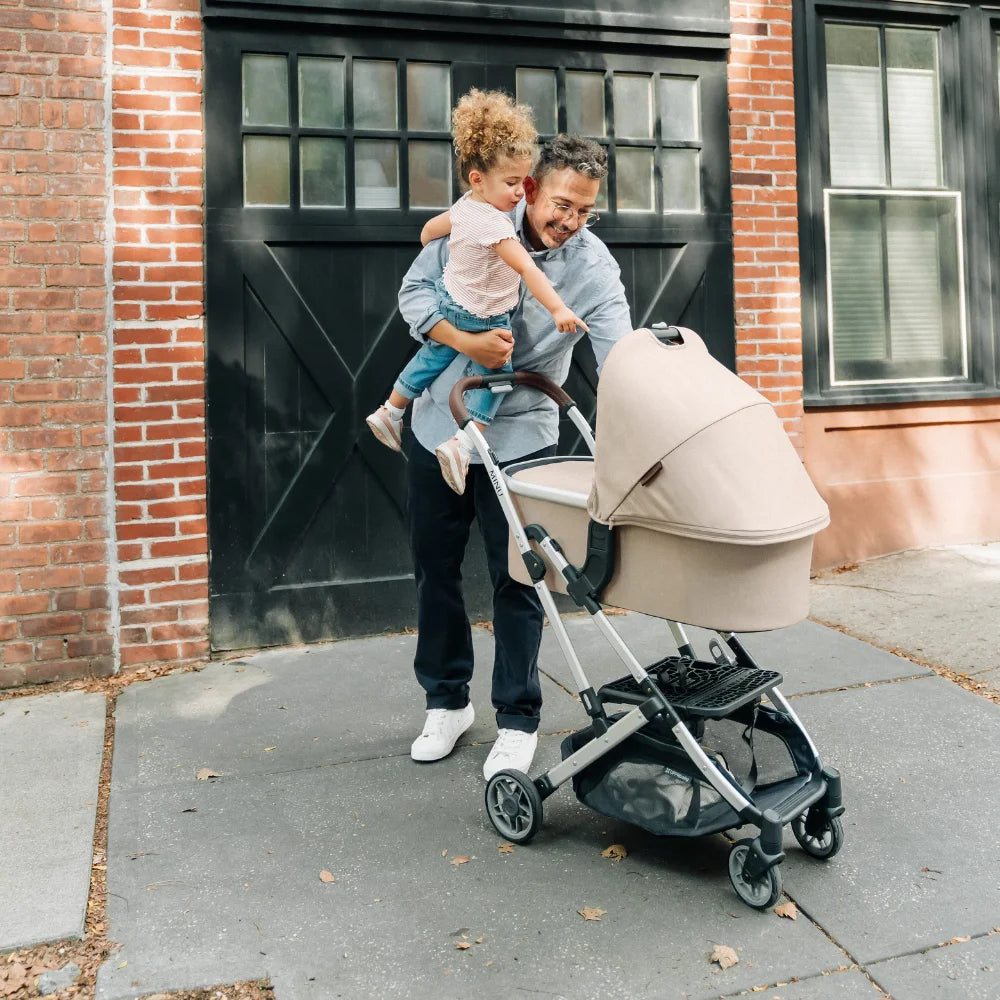 The UPPAbaby Minu V2 can be used from birth with the addition of the carrycot accessory and adapters.