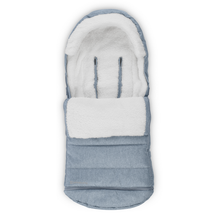 UPPAbaby Footmuff in Gregory with a soft fluffy interior