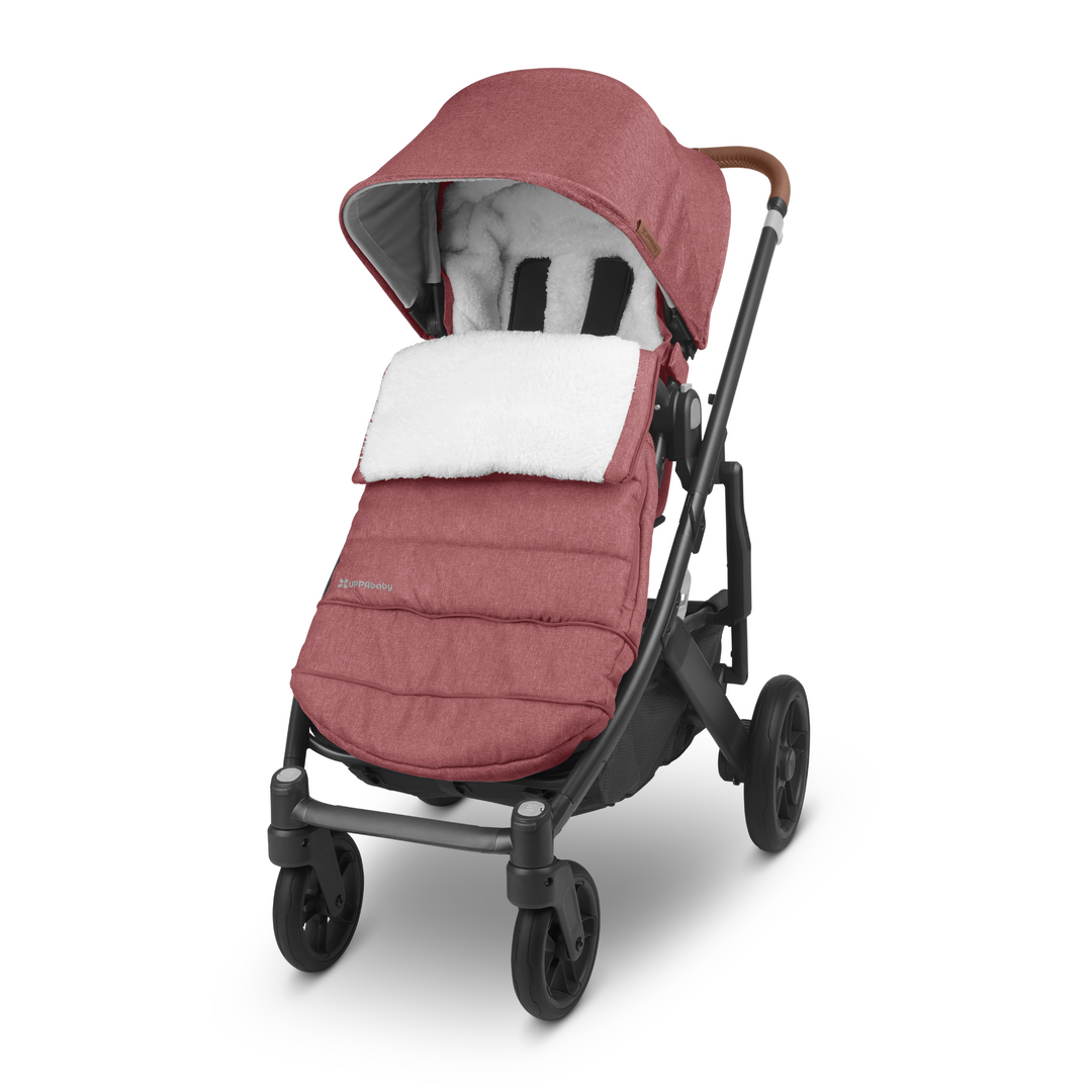 The UPPAbaby Cozy Ganoosh in Lucy on a Lucy stroller