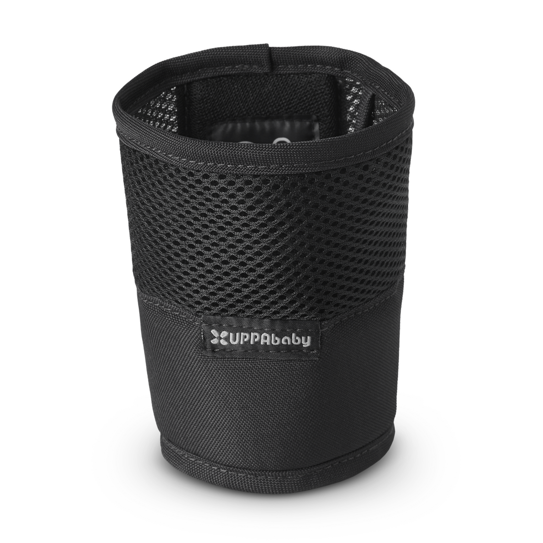 This is a close up product shot of the Ridge collapsible cup holder. Showing off the breathable mesh fabric at the top.