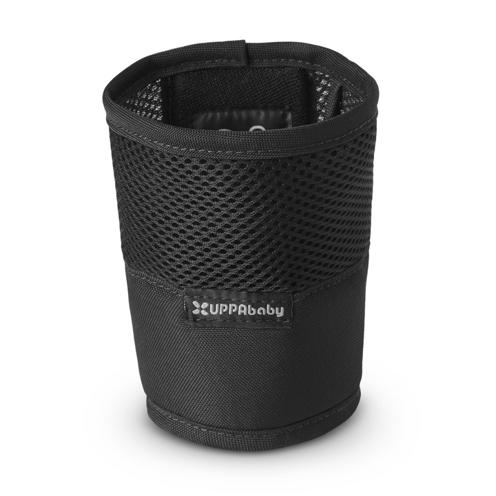 This is a close up product shot of the Ridge collapsible cup holder. Showing off the breathable mesh fabric at the top.