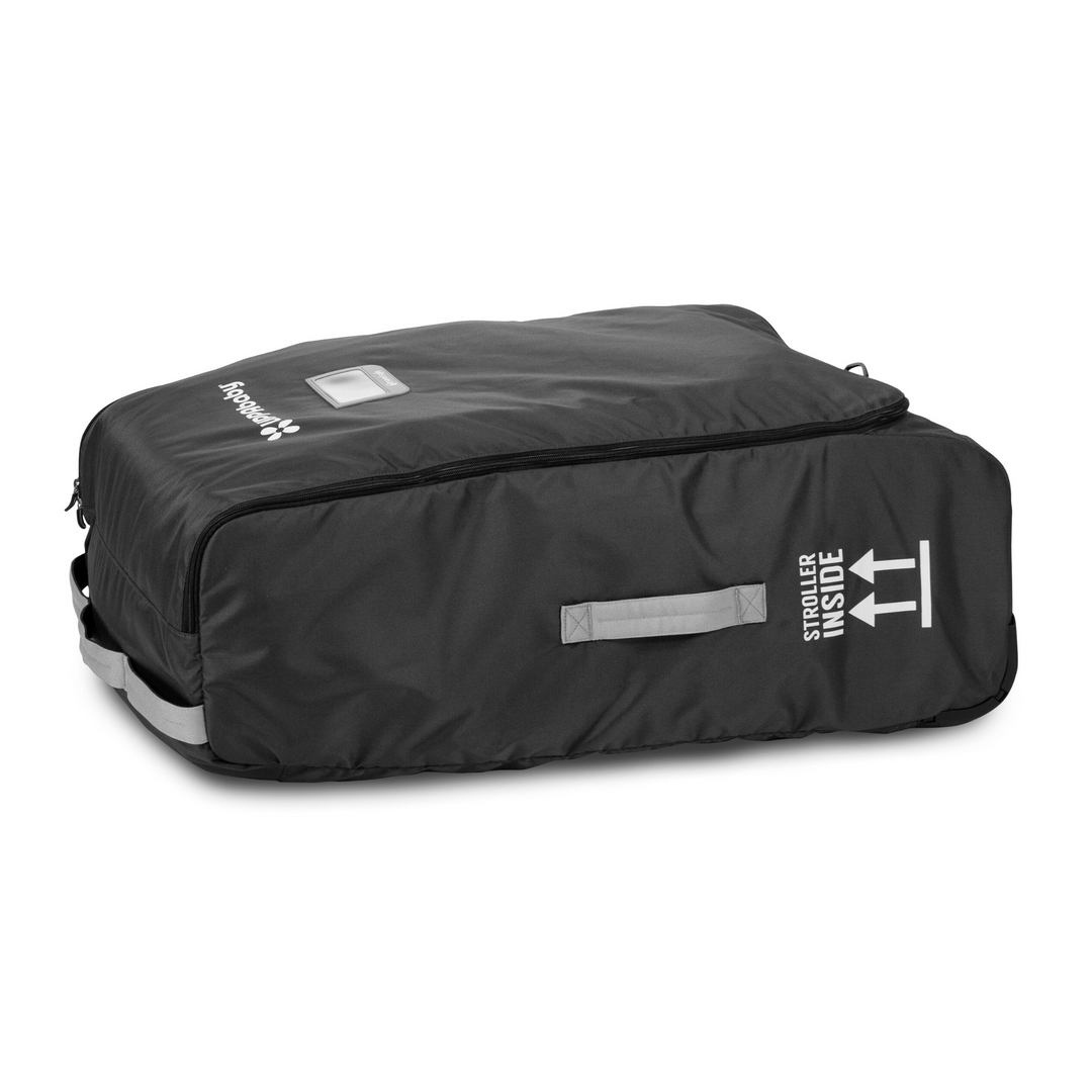 This product image shows the travel bag full with the stroller inside