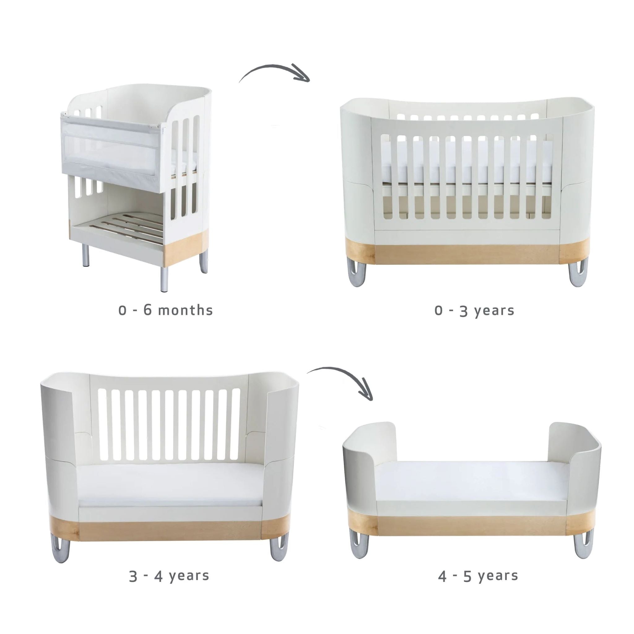 Gaia Baby Serena Cot Bed Co Sleep Crib Clever Clogs