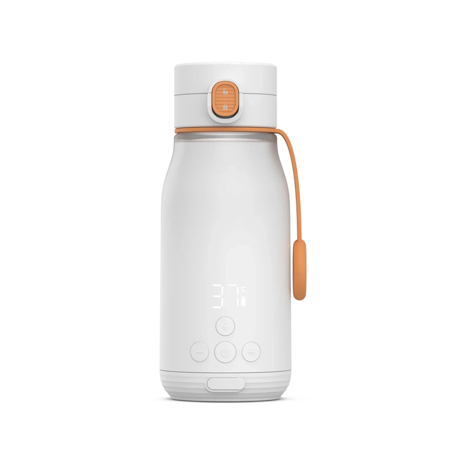 Buubi by Quark smart baby bottle warmer with digital temperature display and portable design, rechargeable milk heater for parents on the go, new innovative feeding solution.