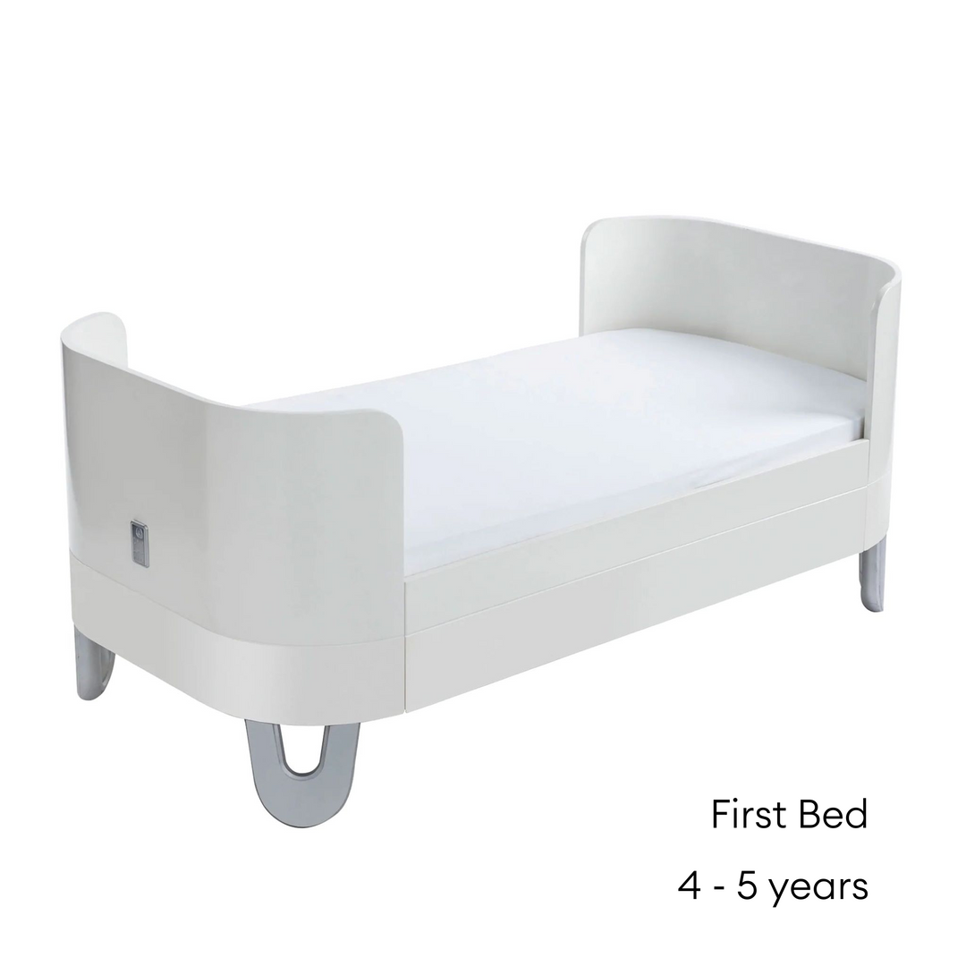 Serena Cot Bed All White First Bed 4 to 5 years