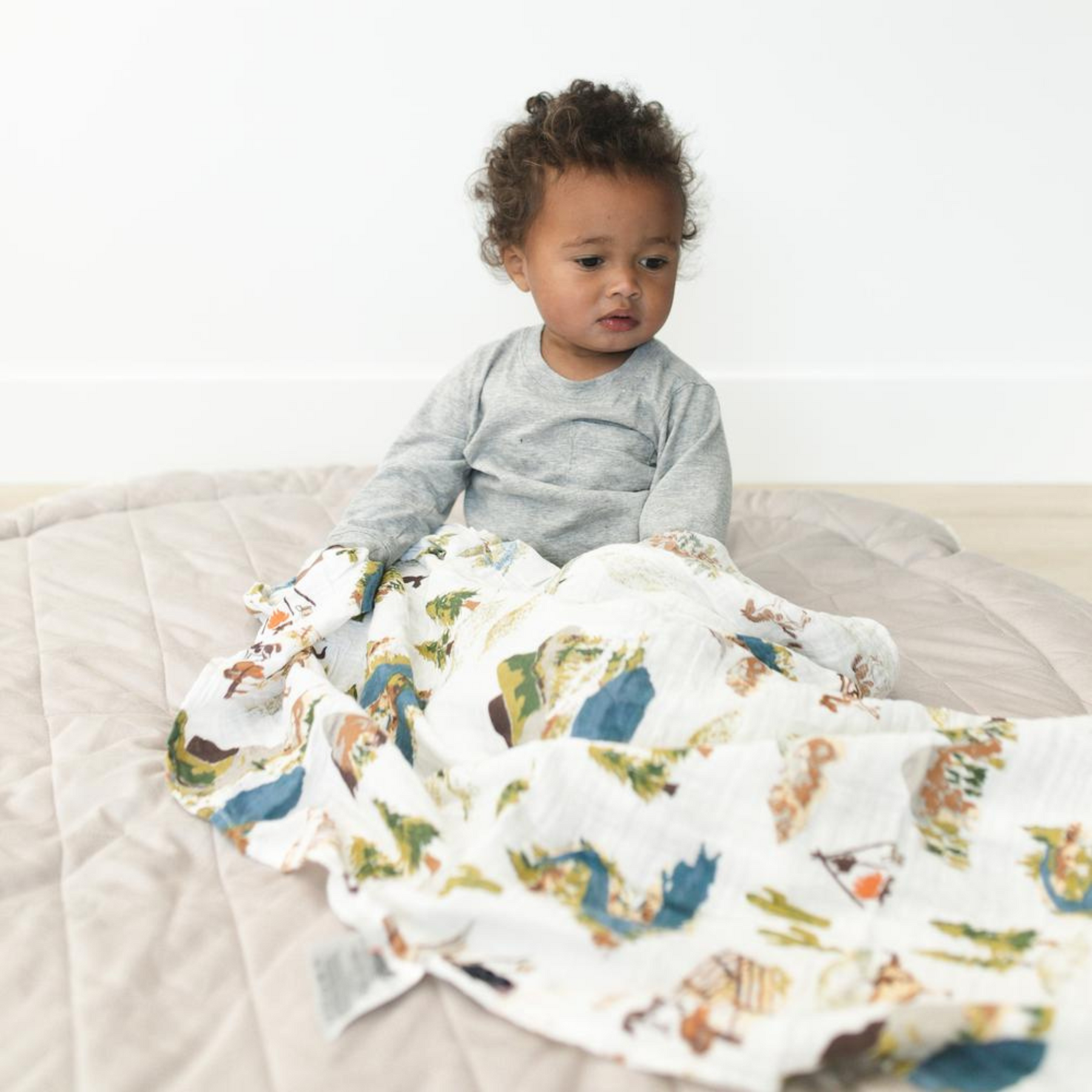 Muslin blanket top for baby