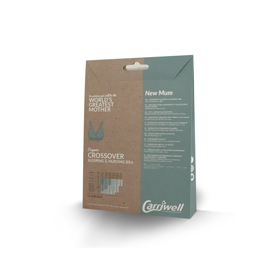 Carriwell Crossover Sleeping and Nursing Bra back of packaging