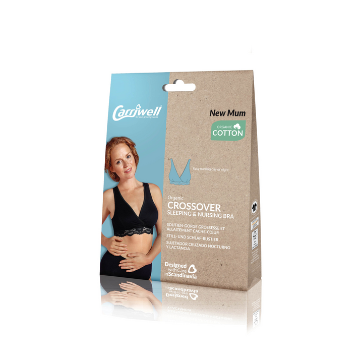 Carriwell Crossover Sleeping and Nursing Bra front of packaging