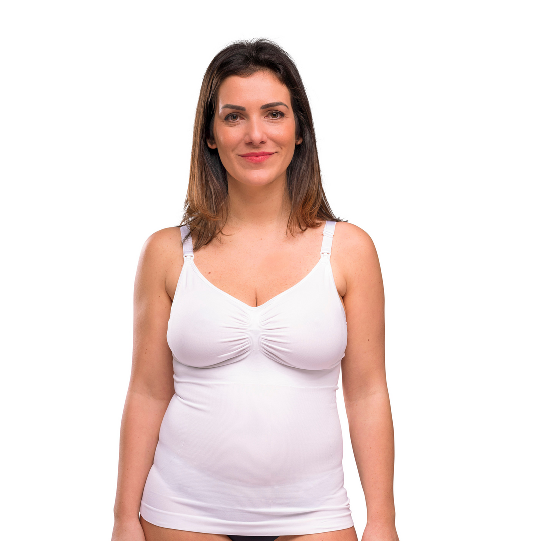Carriwell Nursing Top with Shapewear on model