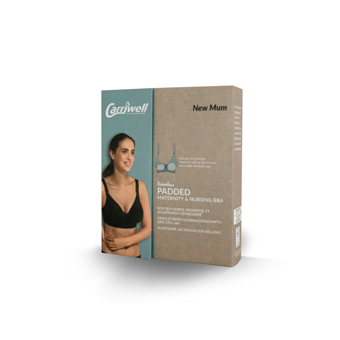 Carriwell Padded Maternity Nursing Bra front of packaging