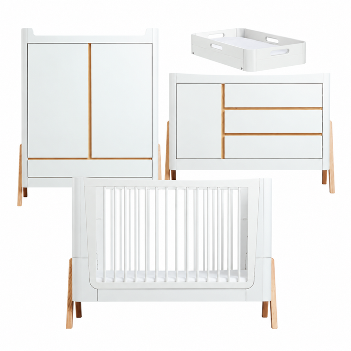 Gaia Baby | Hera 4pc Bundle | Cot Bed, Dresser, Changer and Wardrobe (Pregnancy &amp; Baby Fair 2026)