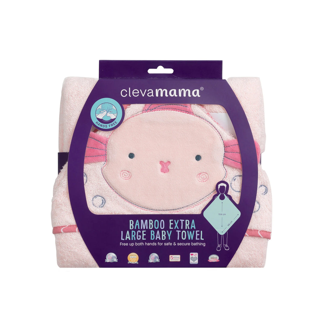 ClevaMama | Bamboo Extra Large Apron Baby Bath Towel