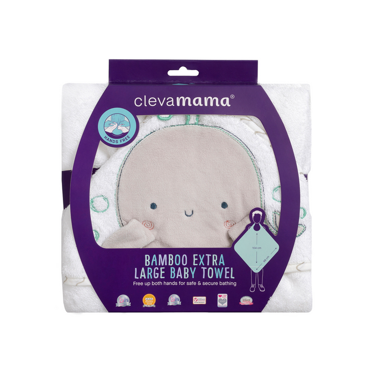 ClevaMama | Bamboo Extra Large Apron Baby Bath Towel