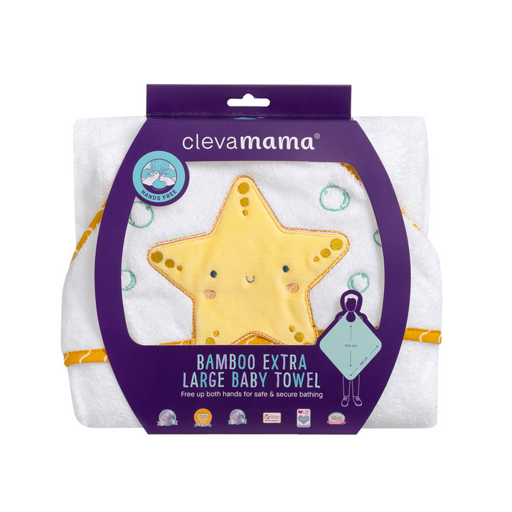 ClevaMama | Bamboo Extra Large Apron Baby Bath Towel