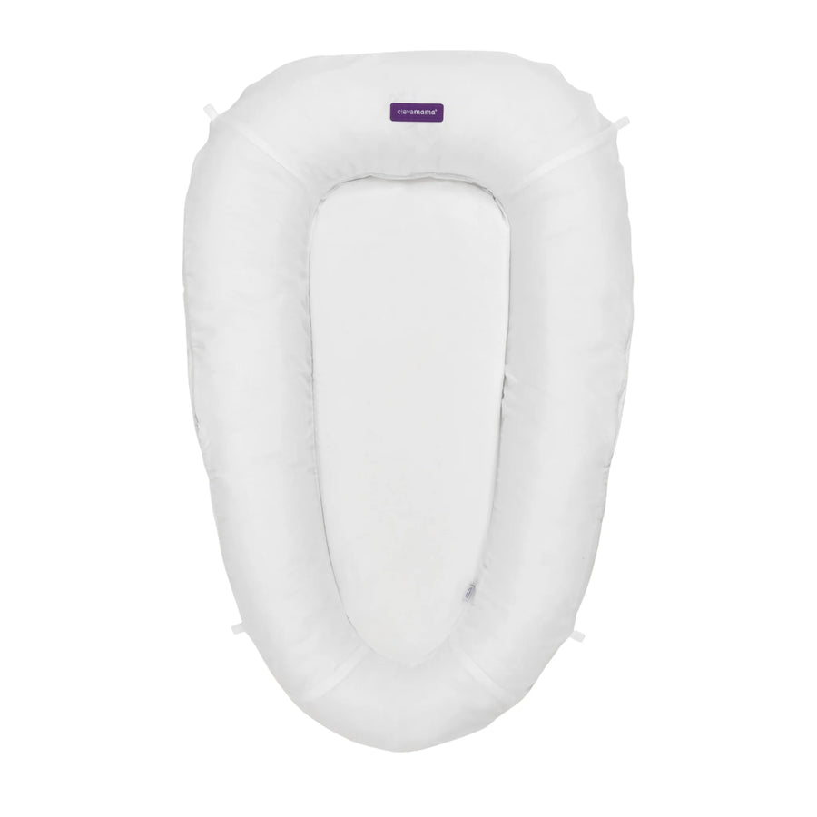 ClevaMama ClevaFoam Baby Pod — premium supportive and breathable newborn baby nest designed for safe sleep, tummy time, and supervised rest, featuring soft removable cover and ClevaFoam technology for ultimate comfort.