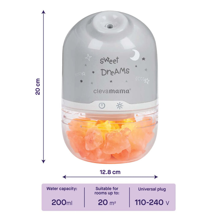 ClevaMama | ClevaPure™ Himalayan Salt Lamp, Humidifier & Night Light