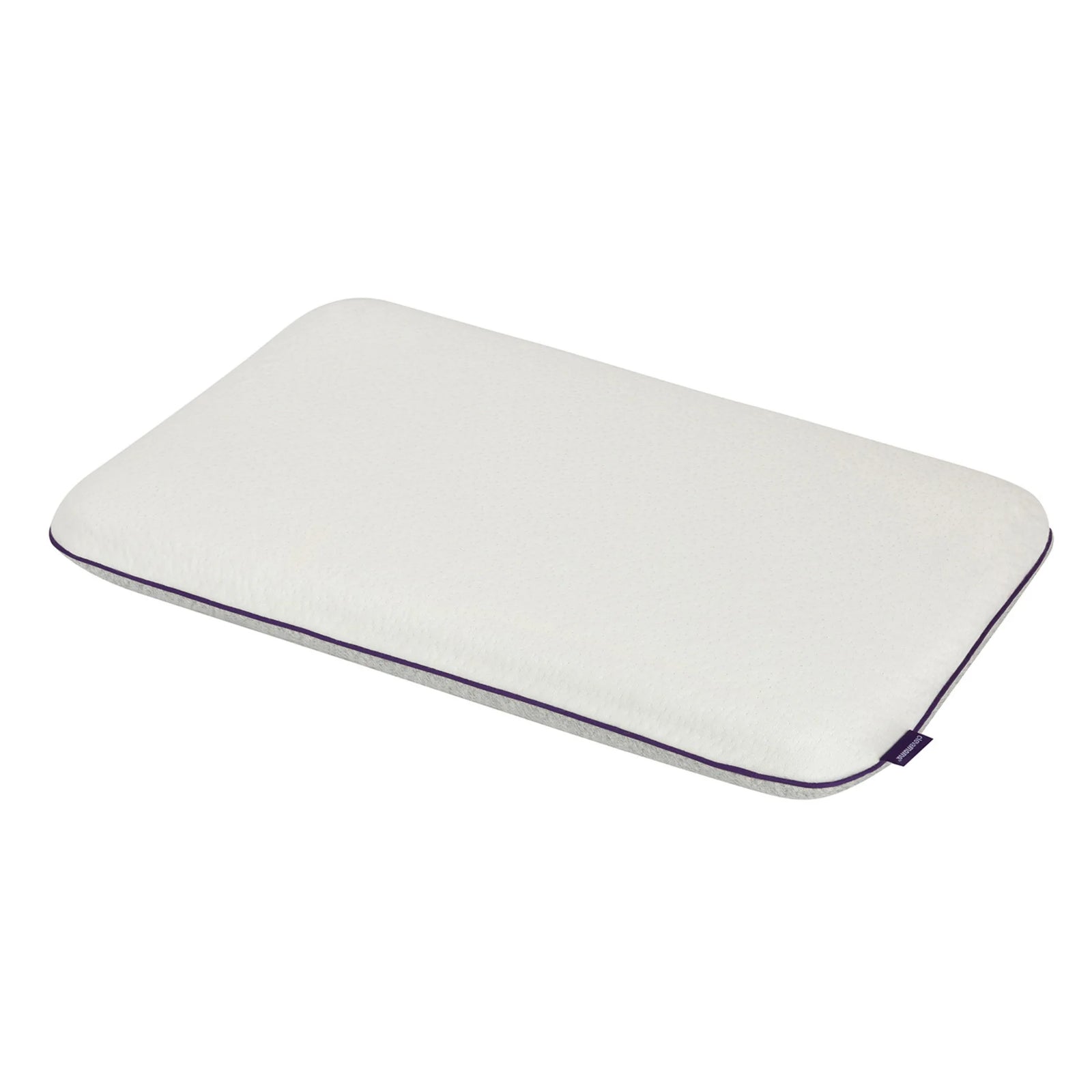 Rectangular junior pillow with a white cover and rounded corners, shown on a plain white background.