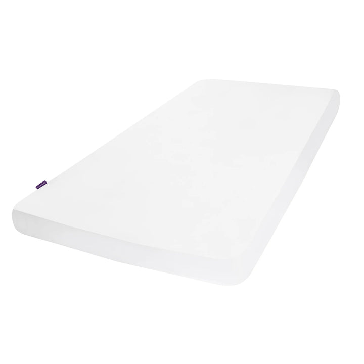ClevaMama Tencel Fitted Waterproof Mattress Protector 60x120 cm – breathable, soft, and hypoallergenic baby cot bed mattress cover made from sustainable Tencel fabric with 100% waterproof protection. Deep fitted sheet design keeps baby mattress dry, cool, and comfortable all night.