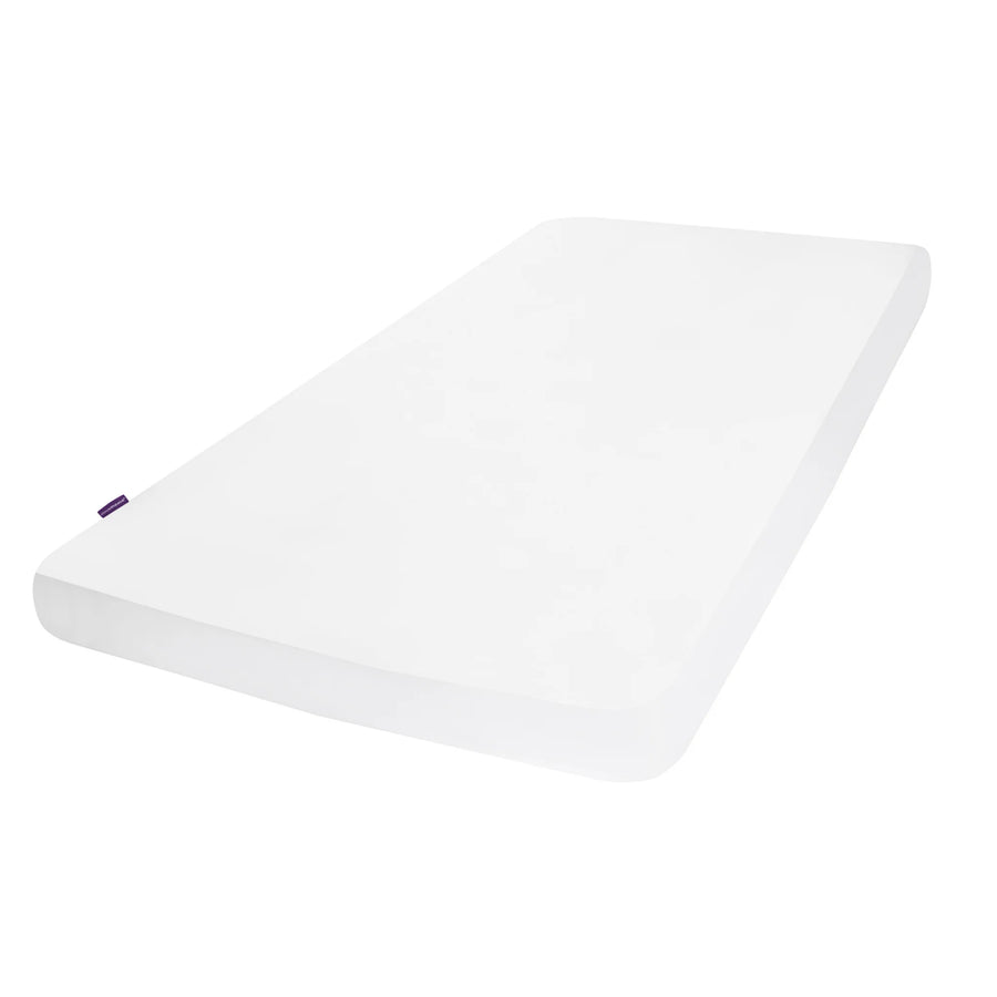 ClevaMama Tencel Fitted Waterproof Mattress Protector 70x140 cm — soft, breathable, and 100% waterproof baby mattress cover made from natural Tencel fabric. Hypoallergenic and noiseless fitted sheet protector designed for cot and toddler beds to keep mattresses clean, dry, and comfortable.