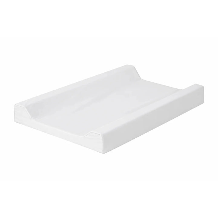 Close-up of Gaia Baby Eos dresser changing pad in white.