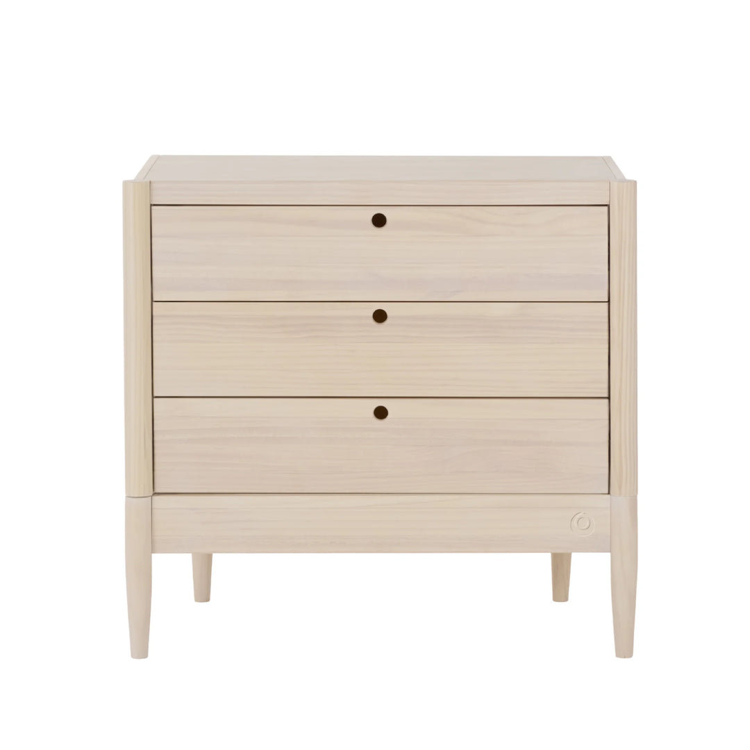 Gaia Baby Eos dresser in natural wood without changing top, front view