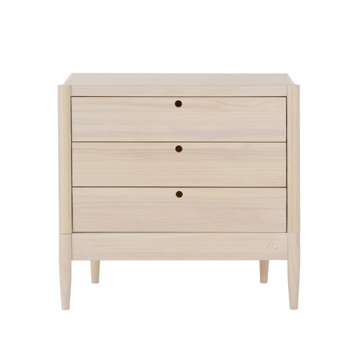 Gaia Baby Eos dresser in natural wood without changing top, front view