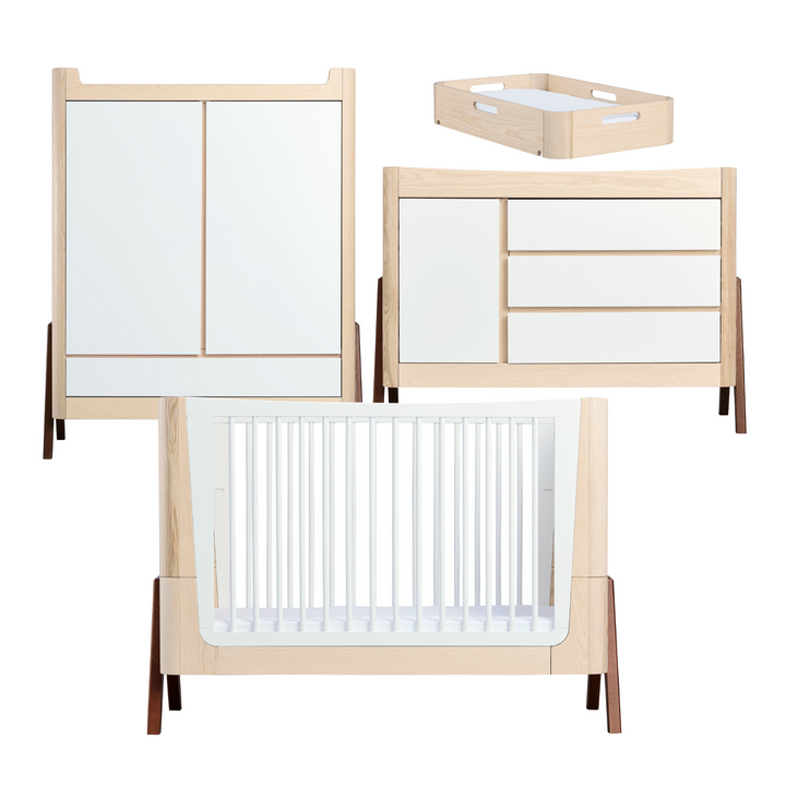 Gaia Baby | Hera Cot Bed, Dresser, Changer & Wardrobe Bundle