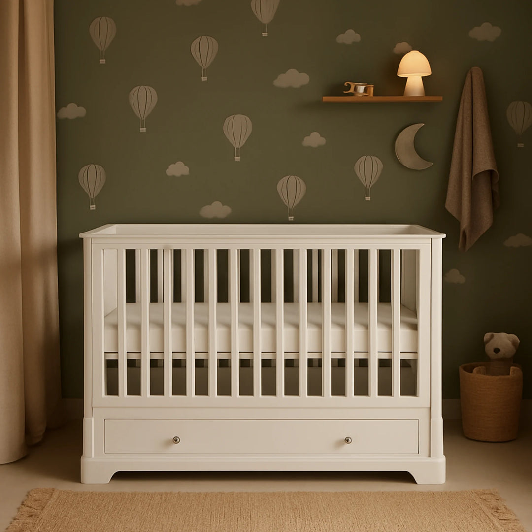 Gaia Baby | Leto Cot Bed, Dresser & Wardrobe Room Set