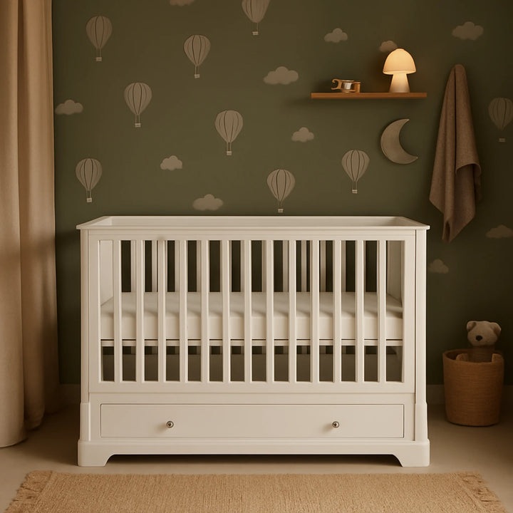 Gaia Baby | Leto Cot Bed, Dresser & Wardrobe Room Set