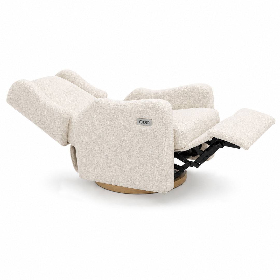 Lyra Electric Recliner Nursing Chair Biscuit Boucle