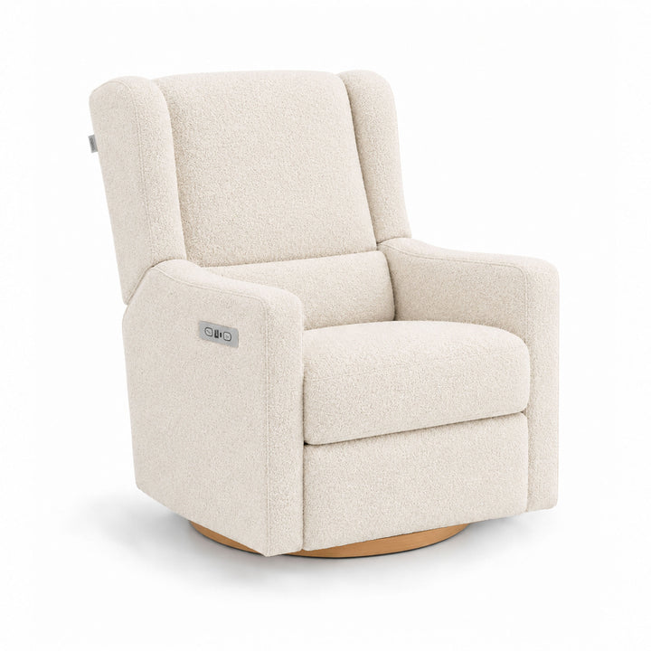 Lyra Electric Recliner Nursing Chair Biscuit Boucle