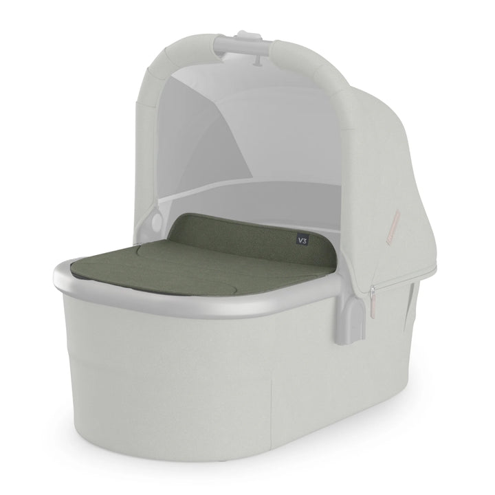 UPPAbaby Bassinet V3 Boot Cover in Evelyn (green) on a white background