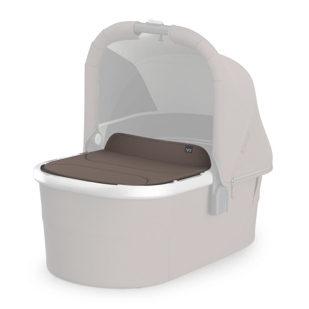 UPPAbaby Bassinet V3 Boot Cover in Theo (brown) on a white background