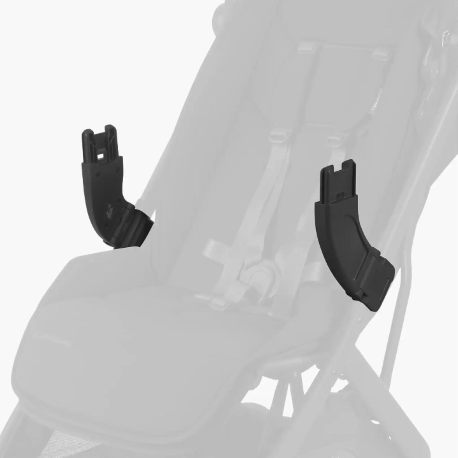 UPPAbaby Minu V3 Mesa i-Size car seat adapters installed on stroller frame