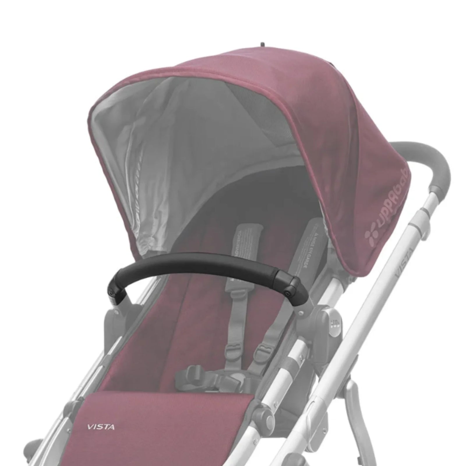 UPPAbaby replacement neoprene bumper bar cover fitted on Vista stroller seat