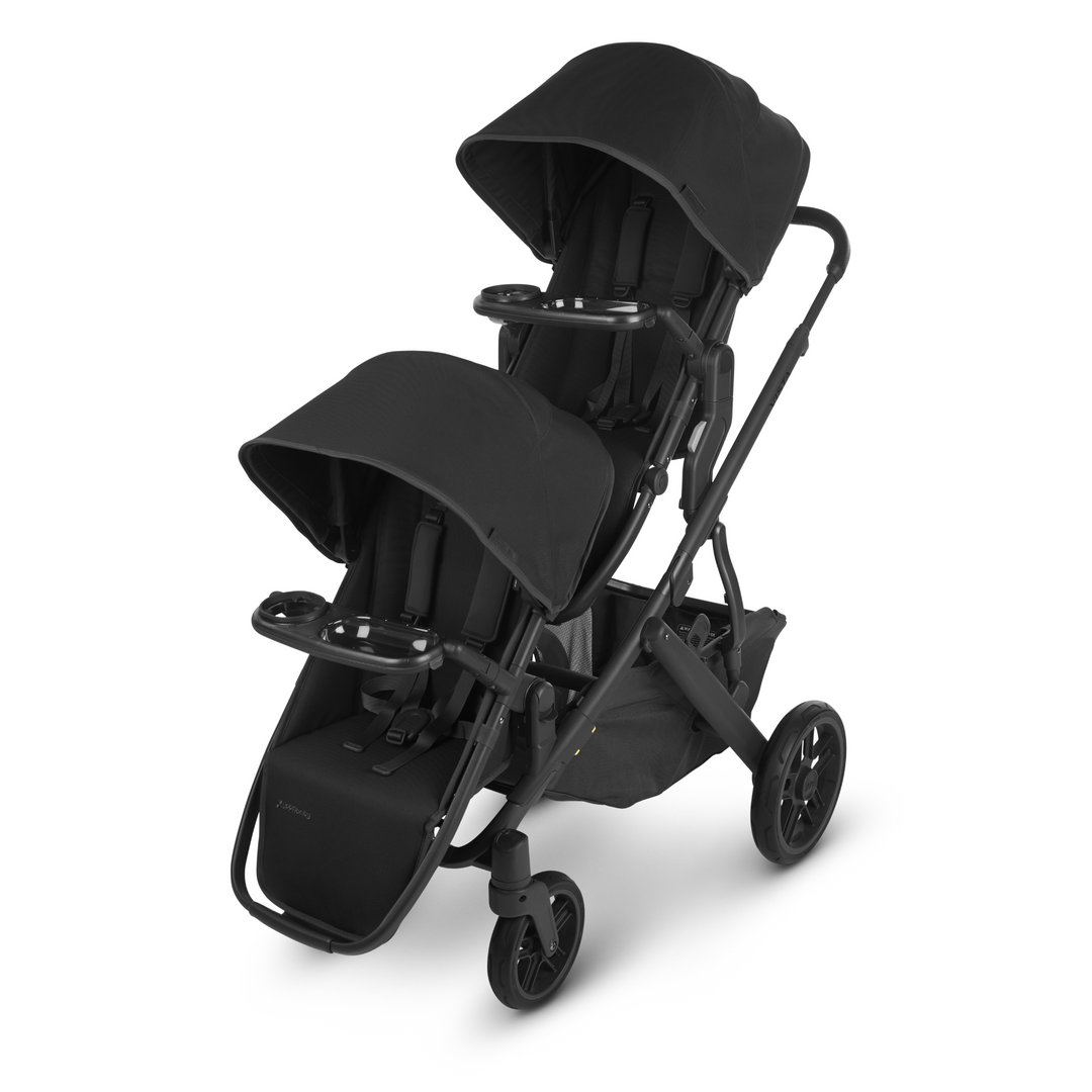 This is a product shot of the UPPAbaby RumbleSeat V2 in Jake on the Vista V2 stroller on a white background.