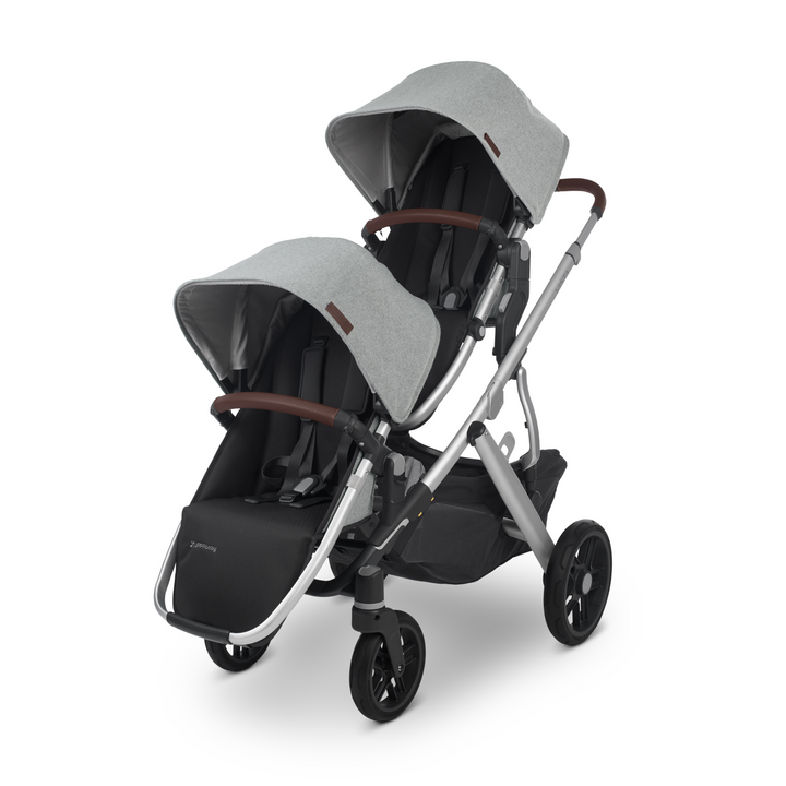 This is a product shot of the UPPAbaby RumbleSeat V2 in Stella on Vista V2 stroller on a white background.