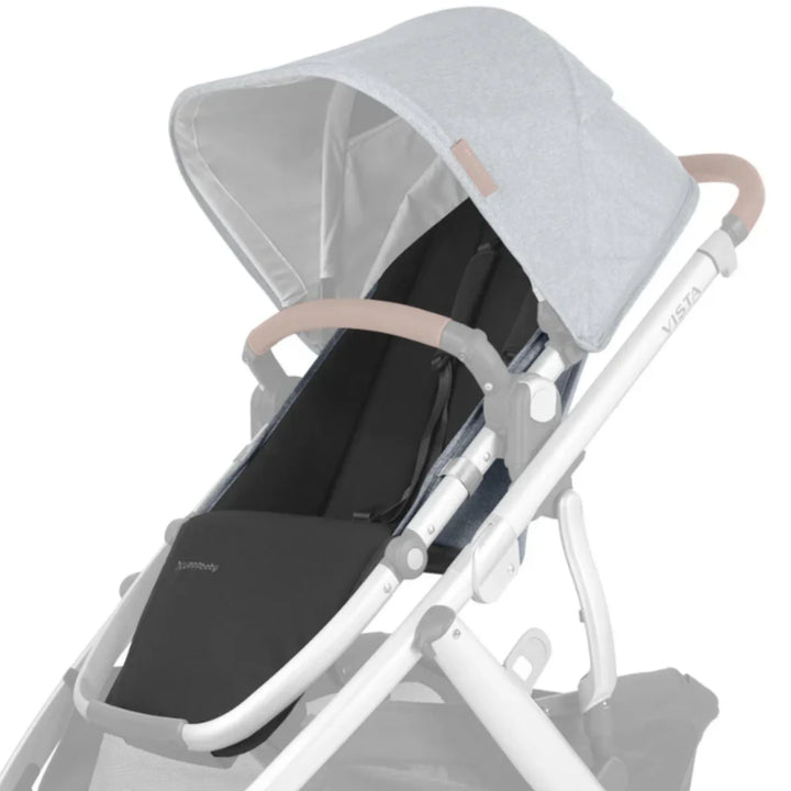 UPPAbaby Vista replacement seat fabric in Gregory (seat liner and canopy) shown fitted on stroller