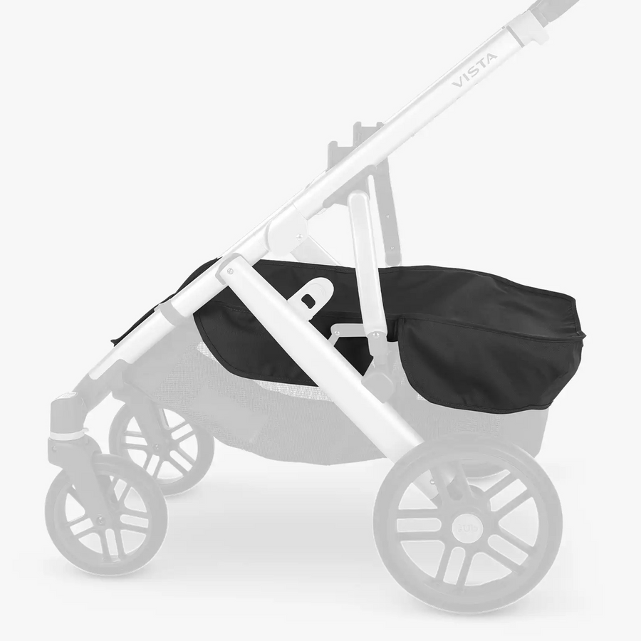 This image highlights the Vista V2 and V3 basket cover on the stroller