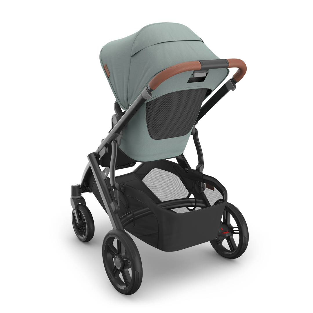 This image showcases the back of the new toddler seat on the Vista V3 in Kenzi with the all weather insert in place.