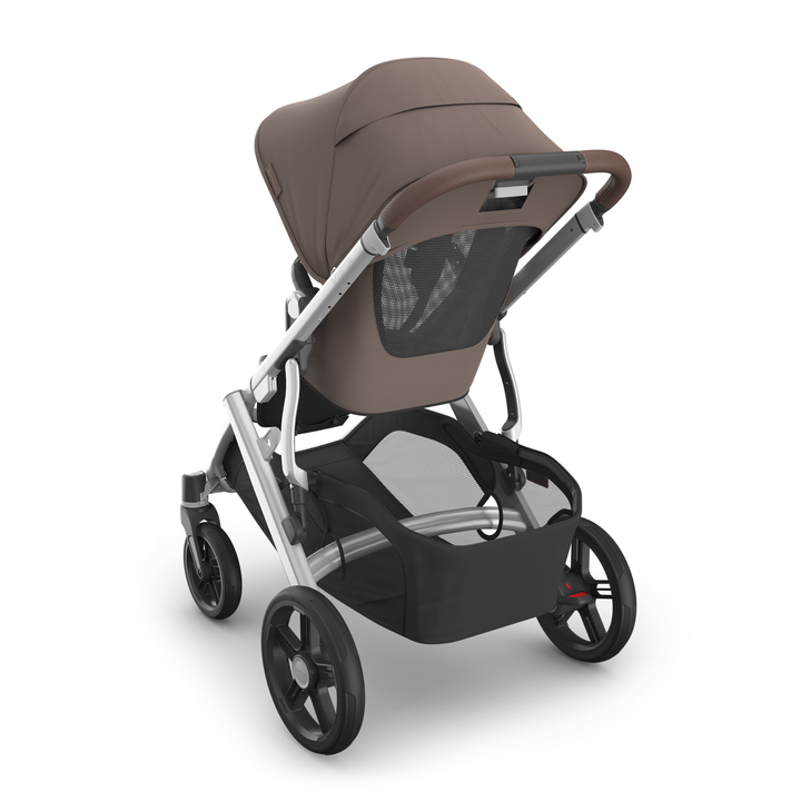 This image showcases the back of the new toddler seat on the Vista V3 in Theo with the all weather insert removed.