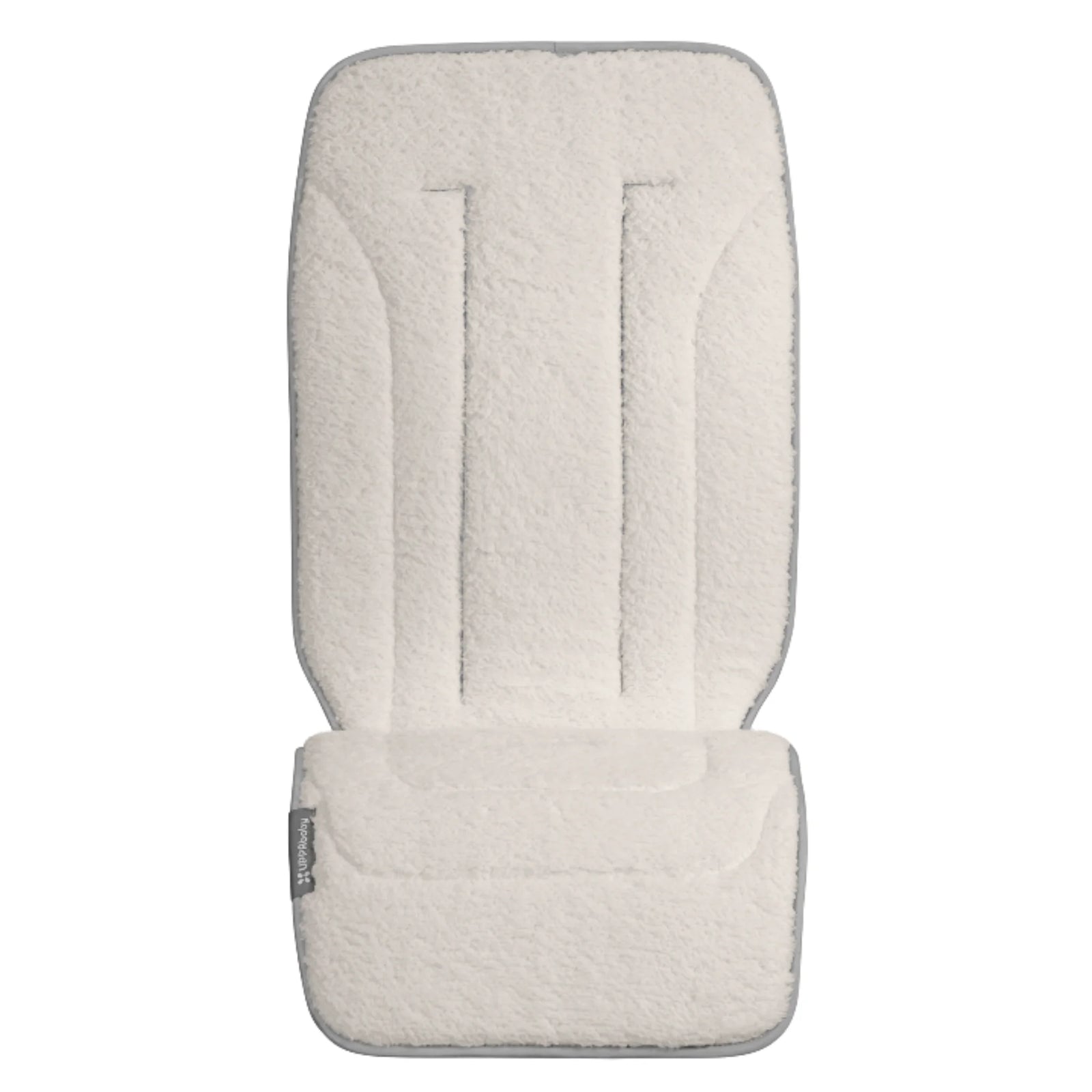 UPPAbaby reversible stroller seat liner in Phoebe, soft cream insert on a white background