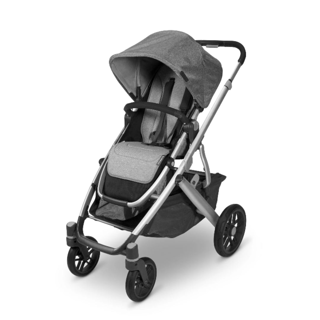 UPPAbaby reversible stroller seat liner in Phoebe fitted on a stroller seat, shown on a white background.